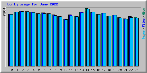 Hourly usage for June 2022