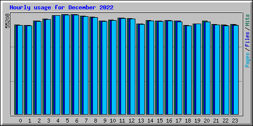 Hourly usage for December 2022