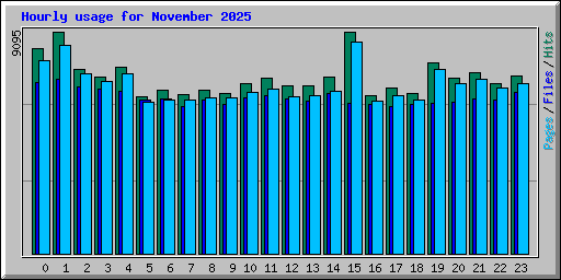 Hourly usage for November 2025