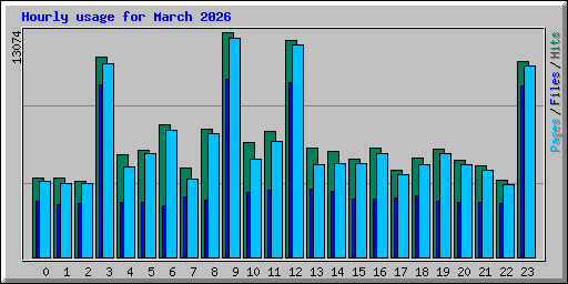 Hourly usage for March 2026